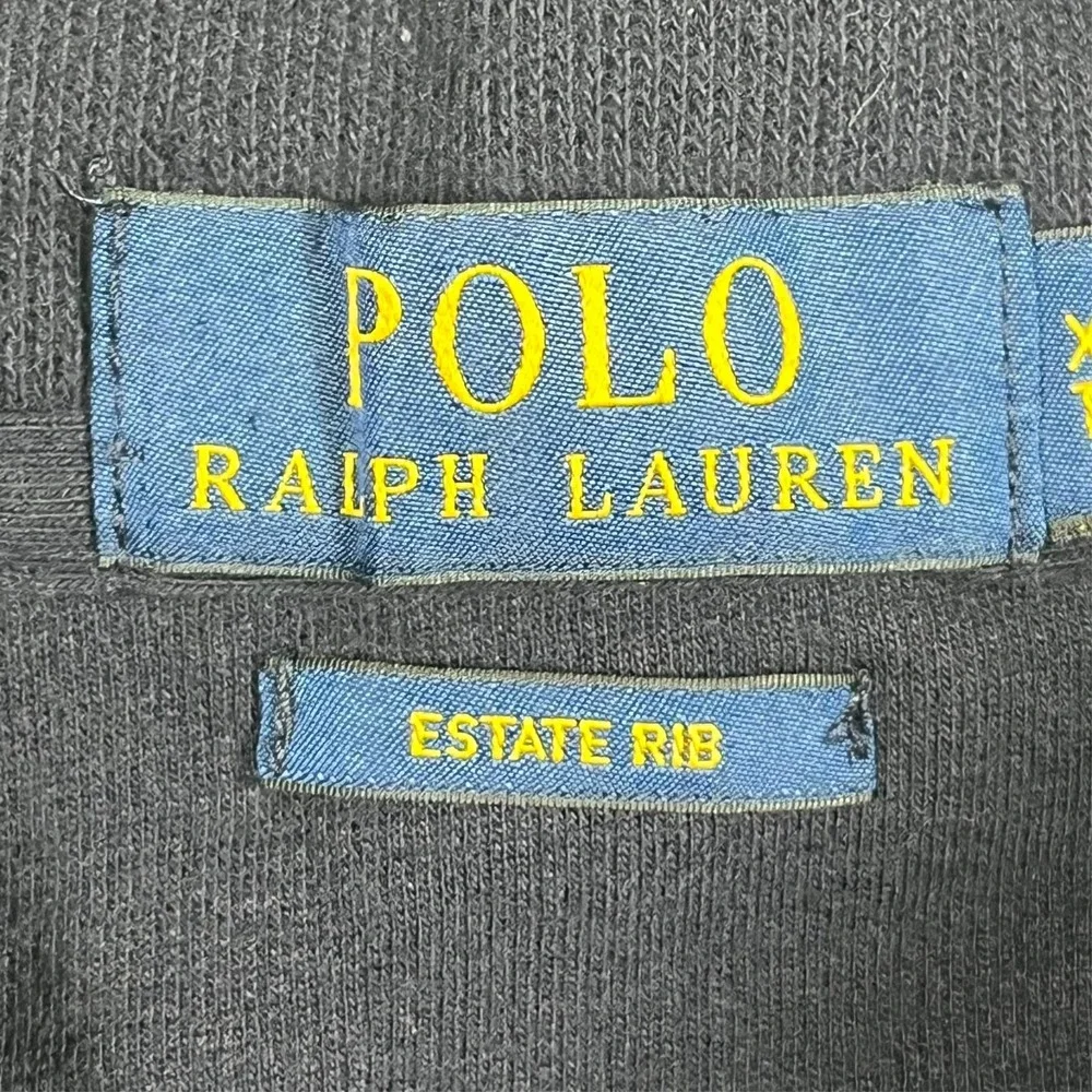 Polo Ralph Lauren Estate Rib Shawl Neck Pullover Sweater Men's XL Navy Preppy‎